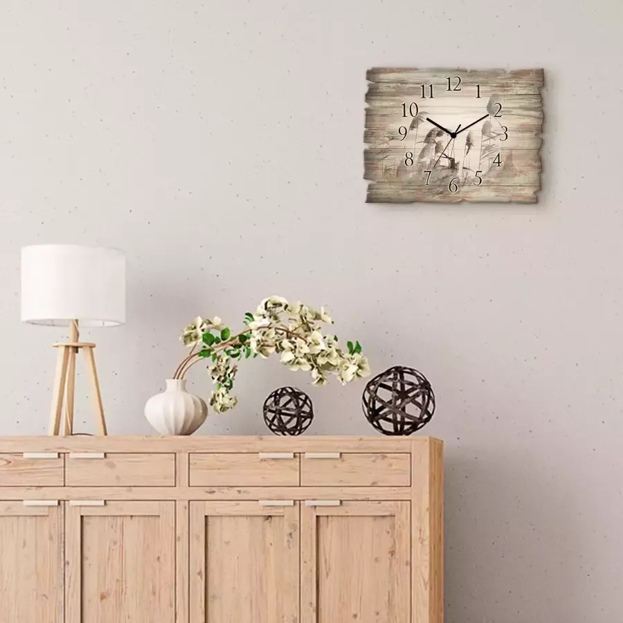 Artland Wandklok Grassen optioneel verkrijgbaar met kwarts- of radiografisch uurwerk geruisloos zonder tikkend geluid - Foto 2