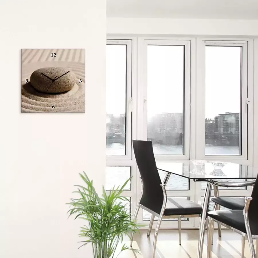 Artland Wandklok Mini zen tuin zand optioneel verkrijgbaar met kwarts- of radiografisch uurwerk geruisloos zonder tikkend geluid