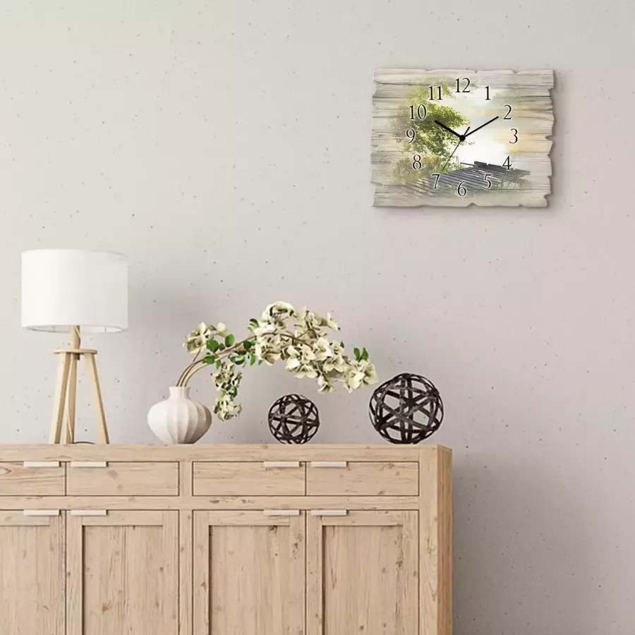 Artland Wandklok Stijger in de ochtend optioneel verkrijgbaar met kwarts- of radiografisch uurwerk geruisloos zonder tikkend geluid - Foto 2