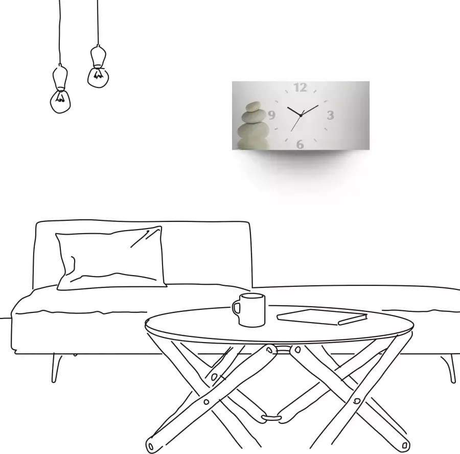 Artland Wandklok Zen vrede 3d-look geschulpt met kwarts- of radiografisch uurwerk verschillende maten - Foto 3