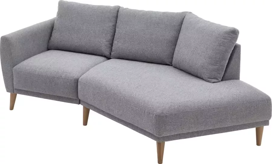 ATLANTIC home collection 2 5-zitsbank Elvis Hoekbank met open einde in Scandinavische stijl massief houten poten - Foto 7