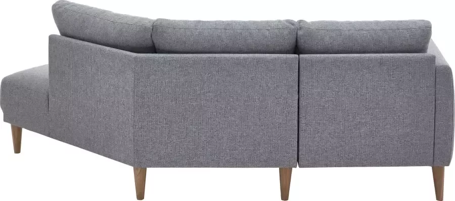 ATLANTIC home collection 2 5-zitsbank Elvis Hoekbank met open einde in Scandinavische stijl massief houten poten - Foto 9