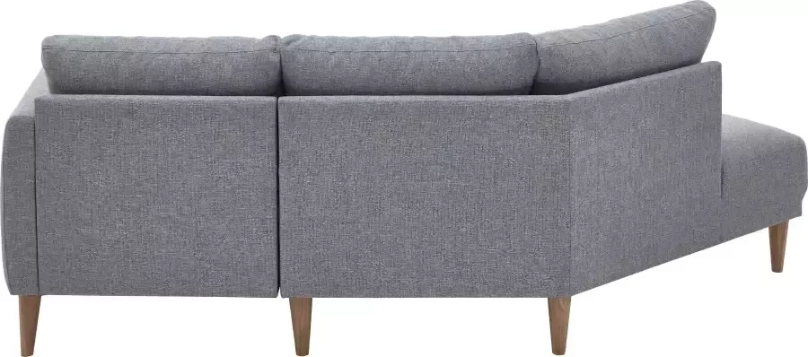 ATLANTIC home collection 2 5-zitsbank Elvis Hoekbank met open einde in Scandinavische stijl massief houten poten - Foto 9