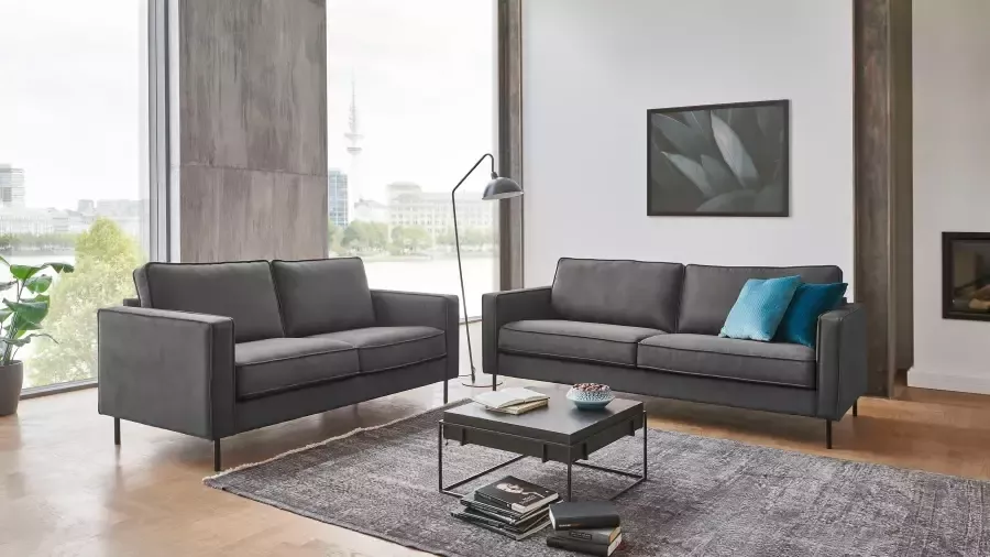 ATLANTIC home collection 2-zitsbank WESTON in scandinavische stijl met golfvering - Foto 4