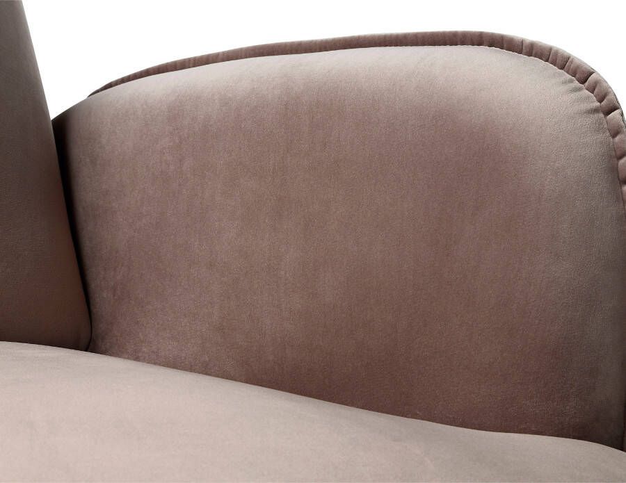 ATLANTIC home collection 3-zitsbank Ben met nosagvering incl. 2 sierkussens goudkleurige massief houten poten - Foto 3