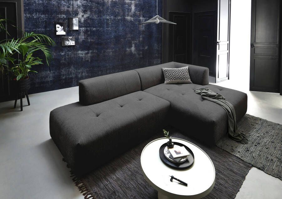 ATLANTIC home collection 3-zitsbank Leonardo Poef voetenbank Ottoman met XXL ligoppervlak