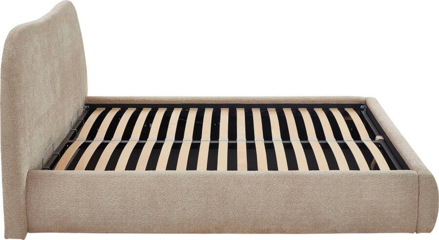 ATLANTIC home collection Gestoffeerd bed Sophie met of zonder opbergruimte hoogwaardige bouclé bekleding - Foto 6