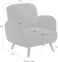 ATLANTIC home collection Fauteuil met golfvering - Thumbnail 4