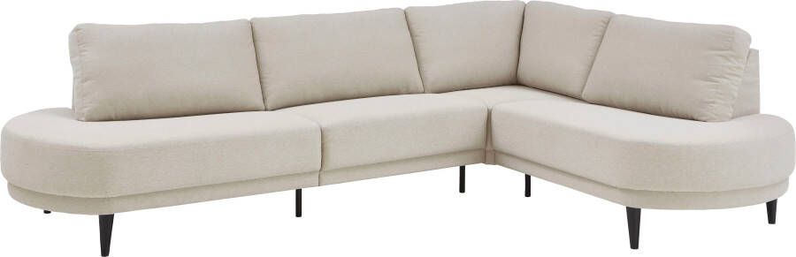 ATLANTIC home collection Hoekbank Ronny L-vorm met golvenondersteuning rechts links monteerbaar - Foto 4