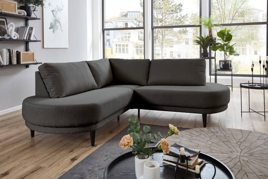 ATLANTIC home collection Hoekbank Ronny L-vorm optioneel in beige met nosagvering