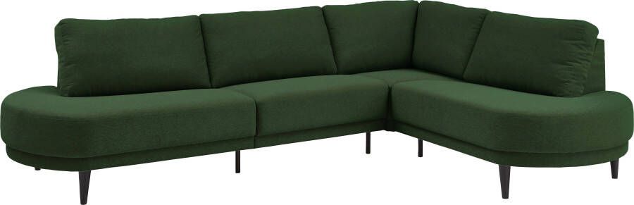 ATLANTIC home collection Hoekbank Ronny L-vorm met golvenondersteuning rechts links monteerbaar - Foto 4