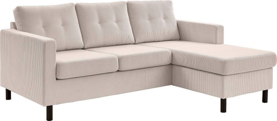 ATLANTIC home collection Hoekbank Tea L-vorm Hoekbank vrij plaatsbaar en récamier aan beide kanten te monteren - Foto 4
