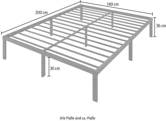 ATLANTIC home collection Metalen ledikant Rafael Platform bed met opbergruimte - Foto 5