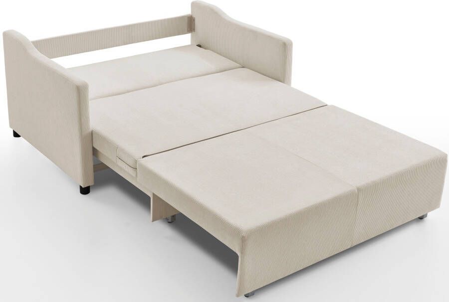 ATLANTIC home collection Slaapbank Anella met cordbekleding met slaapfunctie vrij plaatsbaar - Foto 4