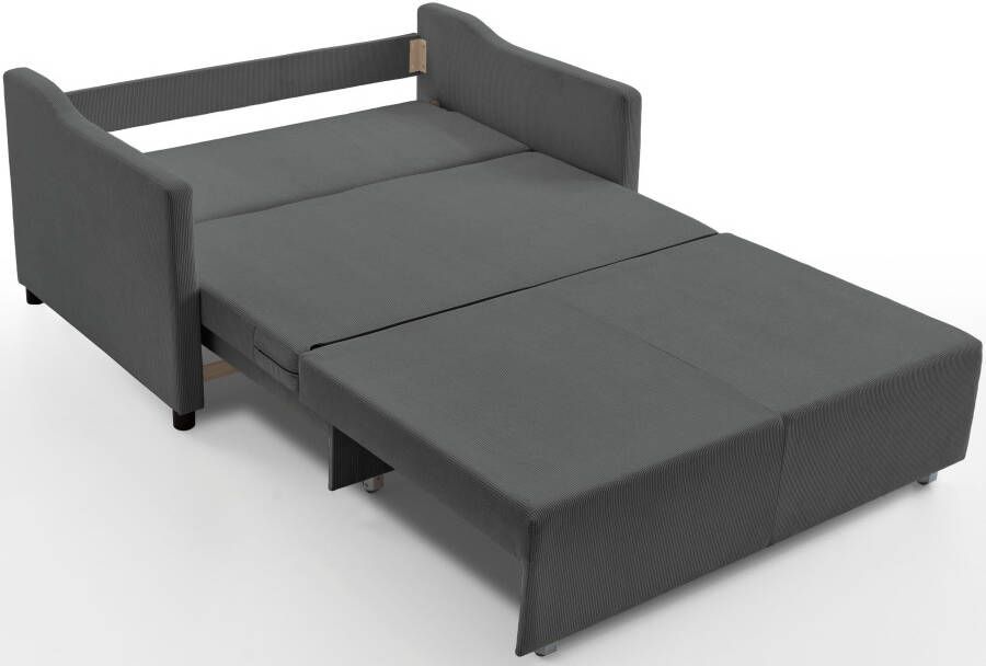 ATLANTIC home collection Slaapbank Anella met cordbekleding met slaapfunctie vrij plaatsbaar - Foto 5