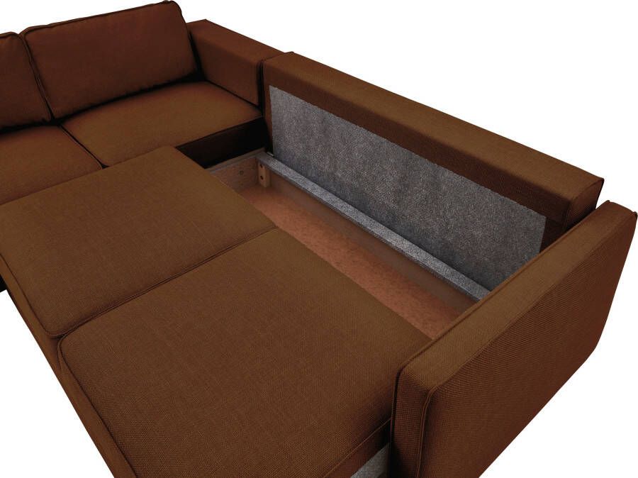 ATLANTIC home collection Slaapbank Chill Hoekbank met slaapfunctie en bedlade