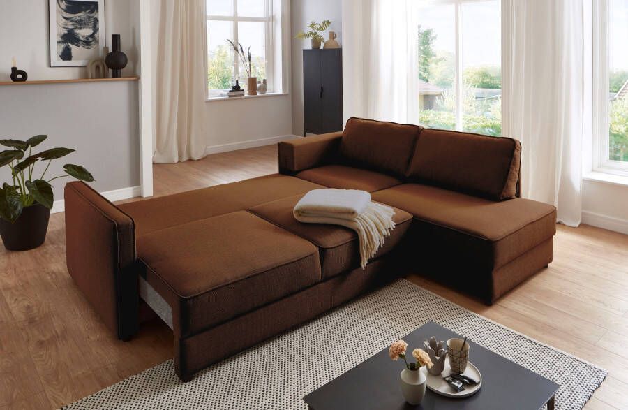 ATLANTIC home collection Slaapbank Chill Hoekbank met slaapfunctie en bedlade - Foto 3