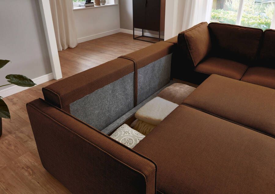 ATLANTIC home collection Slaapbank Chill Hoekbank met slaapfunctie en bedlade - Foto 2