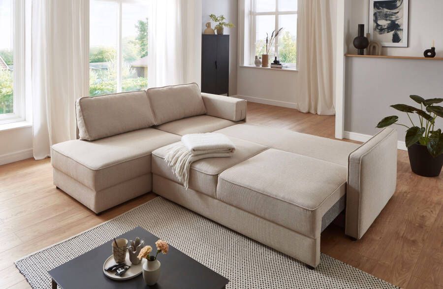 ATLANTIC home collection Slaapbank Chill Hoekbank met slaapfunctie en bedlade - Foto 3