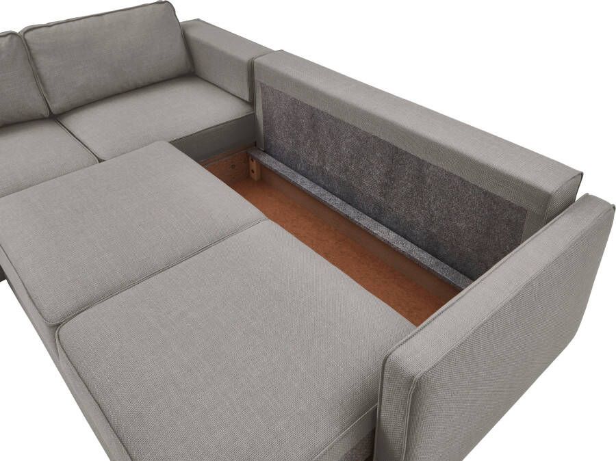 ATLANTIC home collection Slaapbank Chill Hoekbank met slaapfunctie en bedlade