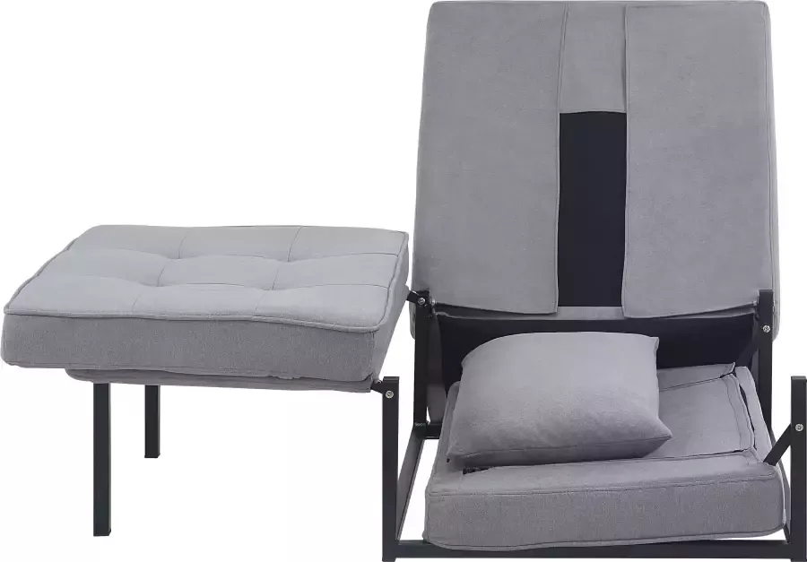 ATLANTIC home collection Slaapbank Finn te veranderen in een loungestoel relaxfauteuil en logeerbed incl. kussen - Foto 5
