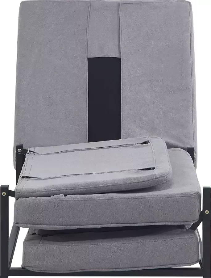 ATLANTIC home collection Slaapbank Finn te veranderen in een loungestoel relaxfauteuil en logeerbed incl. kussen