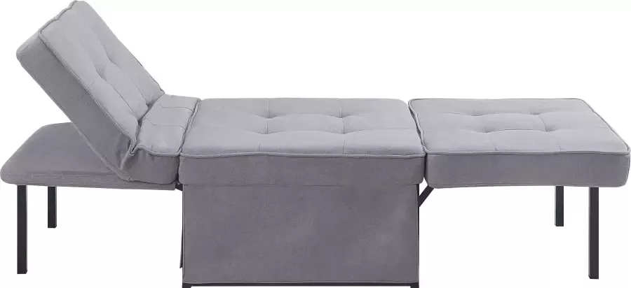 ATLANTIC home collection Slaapbank Finn te veranderen in een loungestoel relaxfauteuil en logeerbed incl. kussen - Foto 11
