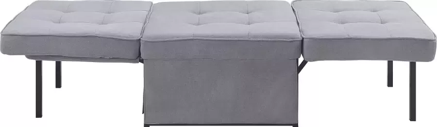 ATLANTIC home collection Slaapbank Finn te veranderen in een loungestoel relaxfauteuil en logeerbed incl. kussen - Foto 13