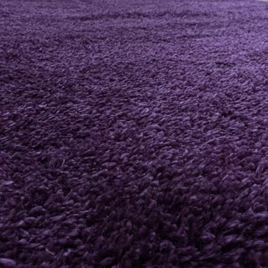 Adana Carpets Rond hoogpolig vloerkleed Fuzzy Paars Ø 160cm - Foto 2