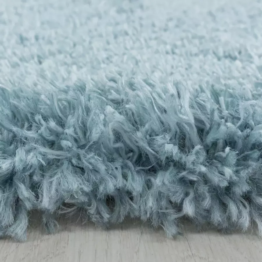 Adana Carpets Rond hoogpolig vloerkleed Fuzzy Donkergrijs Ø 160cm - Foto 2