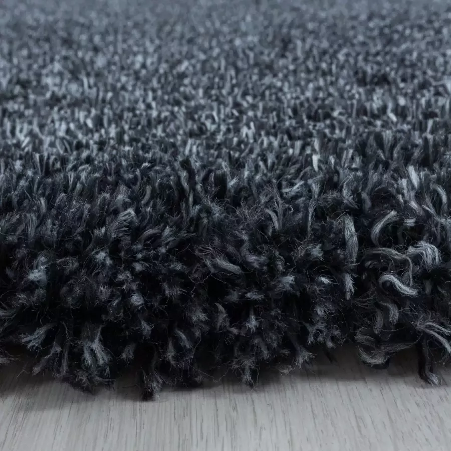 Adana Carpets Rond hoogpolig vloerkleed Fuzzy Donkergrijs Ø 160cm - Foto 11