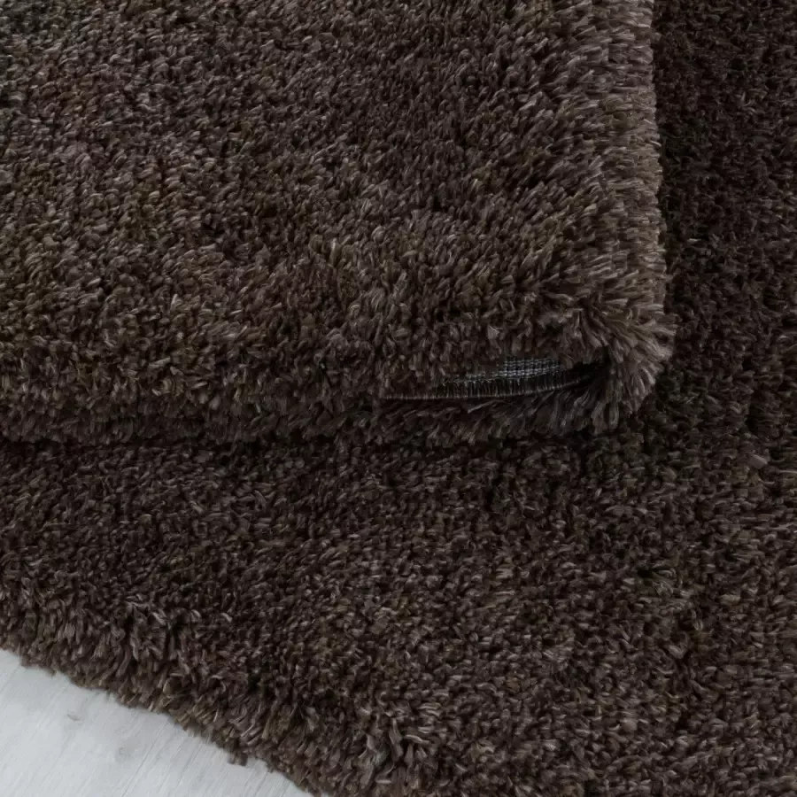 Adana Carpets Rond hoogpolig vloerkleed Fuzzy Donkergrijs Ø 160cm - Foto 12