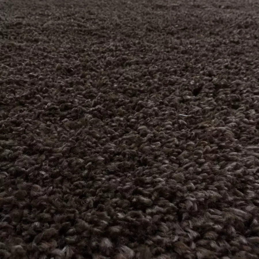 Adana Carpets Rond hoogpolig vloerkleed Fuzzy Donkergrijs Ø 160cm - Foto 13