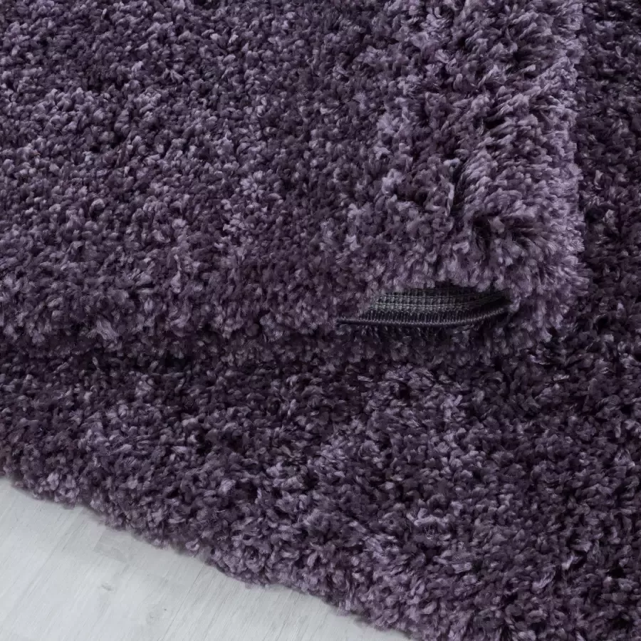 Adana Carpets Rond hoogpolig vloerkleed Softy Paars Ø 160cm - Foto 1