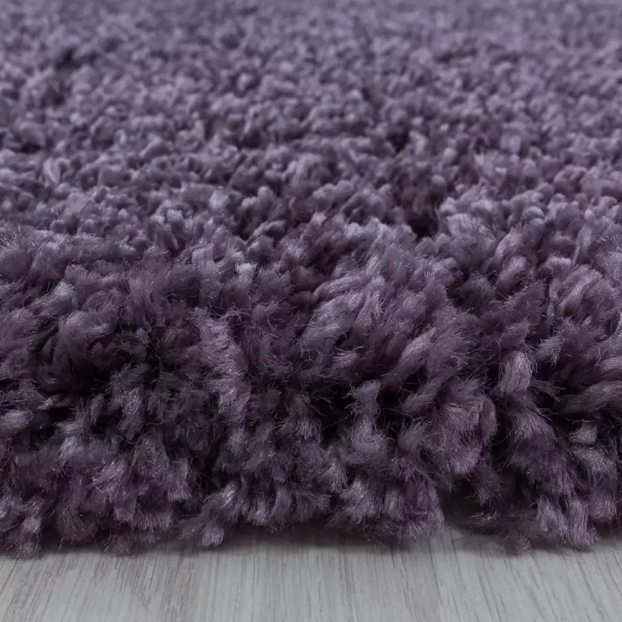 Adana Carpets Rond hoogpolig vloerkleed Softy Paars Ø 160cm - Foto 3