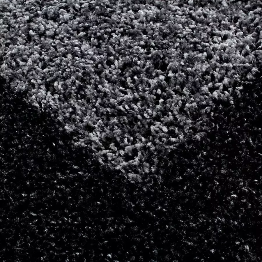 Adana Carpets Hoogpolig vloerkleed antraciet grijs met lijstmotief 200x290cm - Foto 2