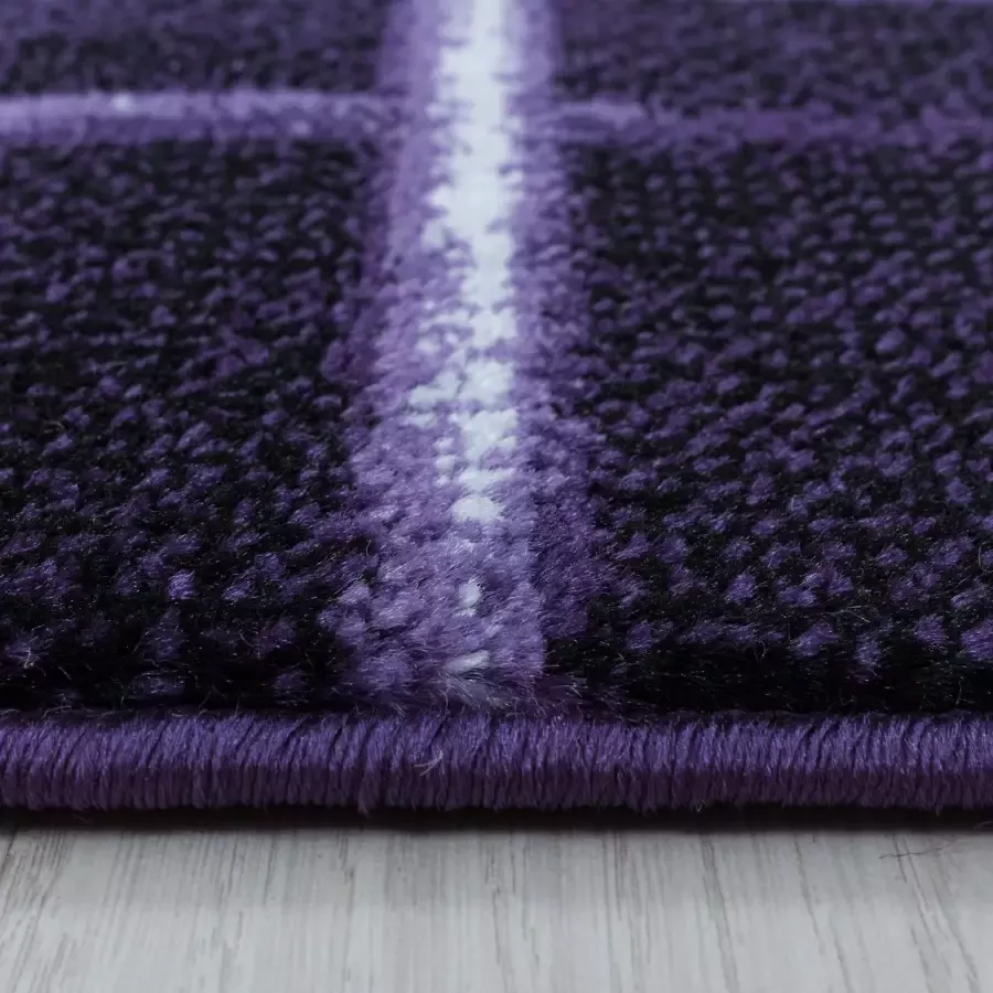 Adana Carpets Modern vloerkleed Streaky Skretch Paars Wit 160x230cm - Foto 4
