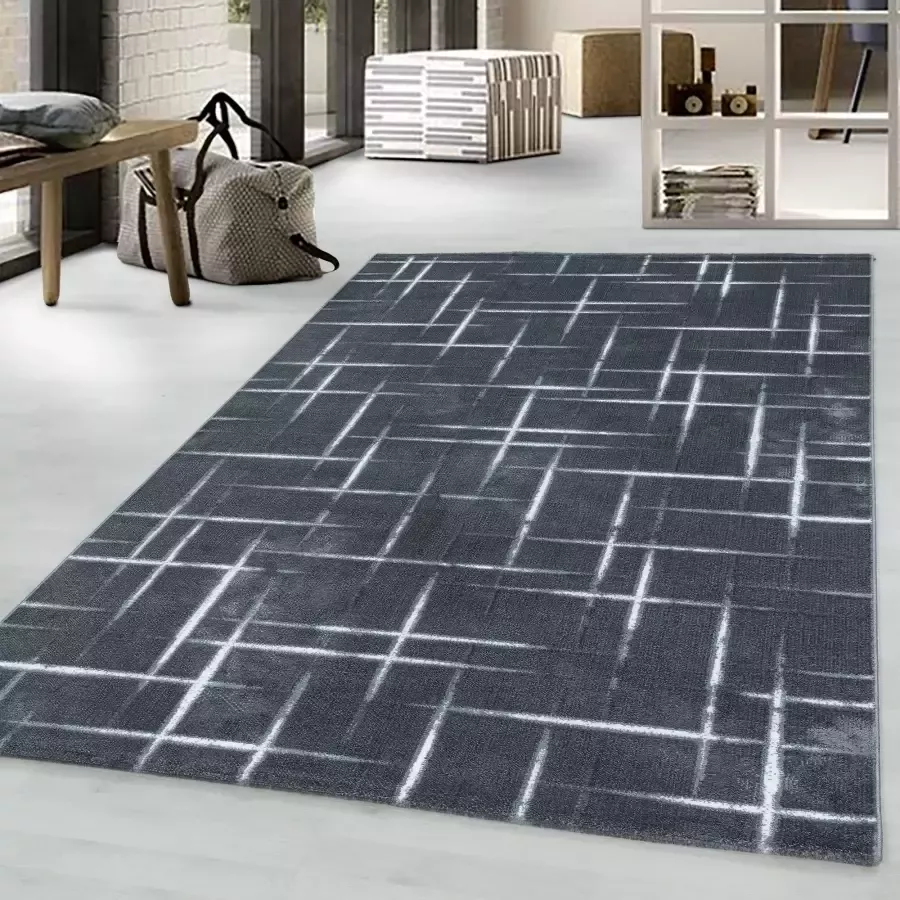 Adana Carpets Modern vloerkleed Streaky Skretch Grijs Wit 160x230cm - Foto 4