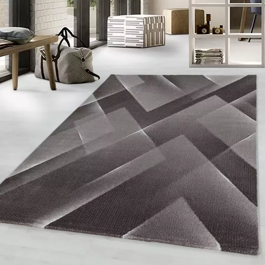 Adana Carpets Modern vloerkleed Streaky Lines Bruin 120x170cm - Foto 4