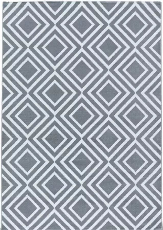Adana Carpets Modern vloerkleed Streaky Square Grijs Wit 200x290cm - Foto 6