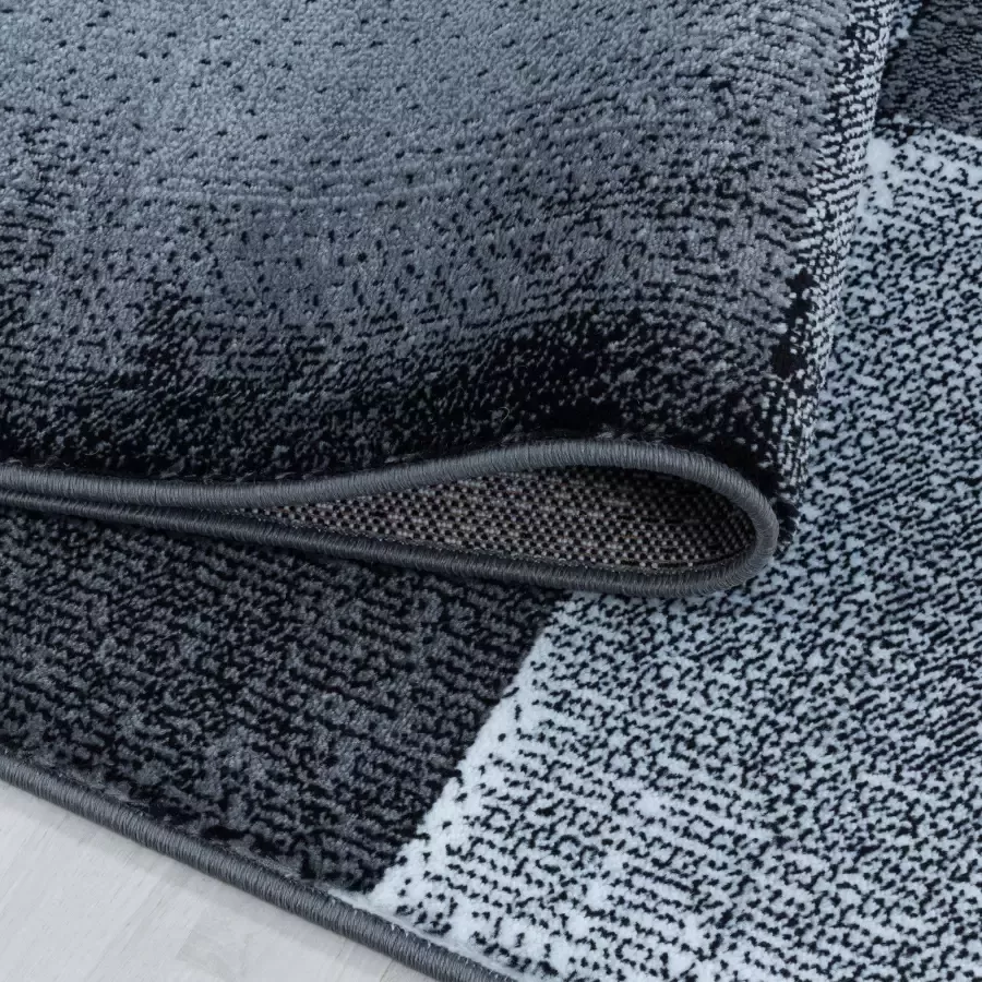 Adana Carpets Modern vloerkleed Streaky Box Zwart Grijs 140x200cm - Foto 1