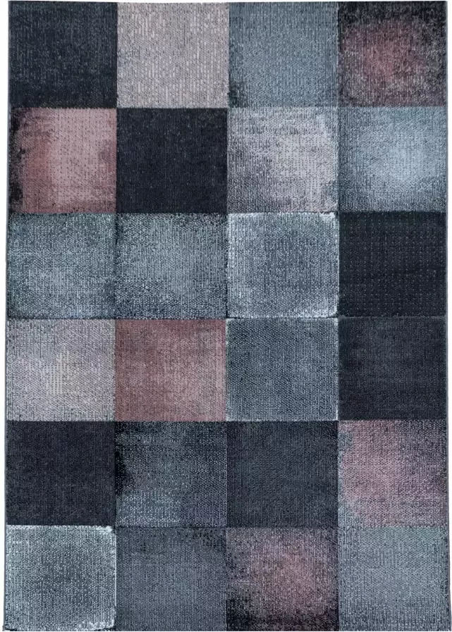 Adana Carpets Modern vloerkleed Streaky Box Grijs Roze 160x230cm - Foto 5