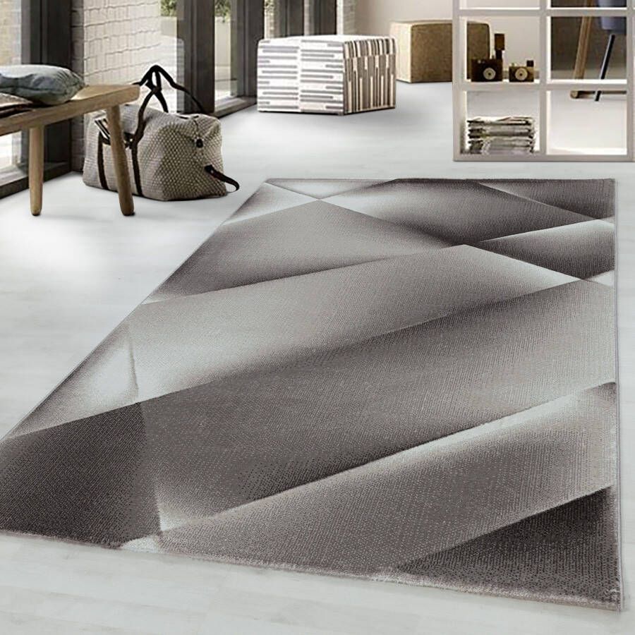 Adana Carpets Modern vloerkleed Streaky Design Bruin 120x170cm - Foto 4