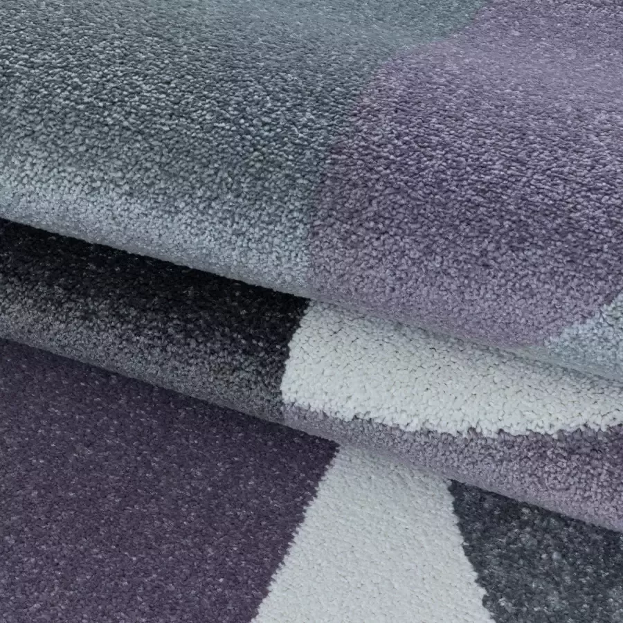 Adana Carpets Retro vloerkleed Stencil Forms Paars Grijs 200x290cm - Foto 2