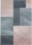 Adana Carpets Retro vloerkleed Stencil Rectangles Roze Grijs 140x200cm - Thumbnail 4