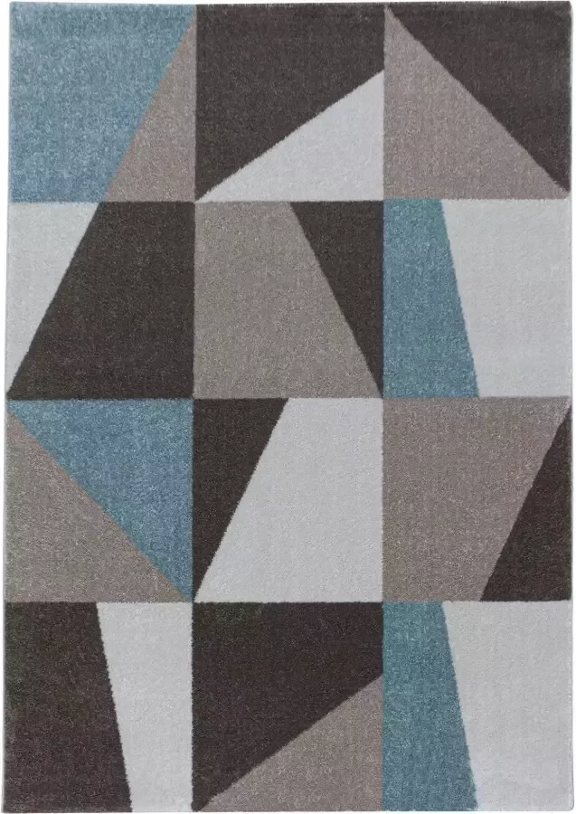 Adana Carpets Retro vloerkleed Stencil Box Blauw Bruin 160x230cm - Foto 5