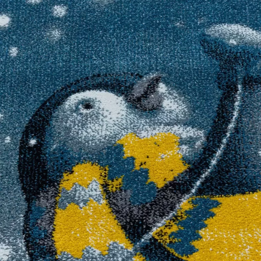 Adana Carpets Kindervloerkleed Fleurtje Pinguin Blauw 200x290cm - Foto 3