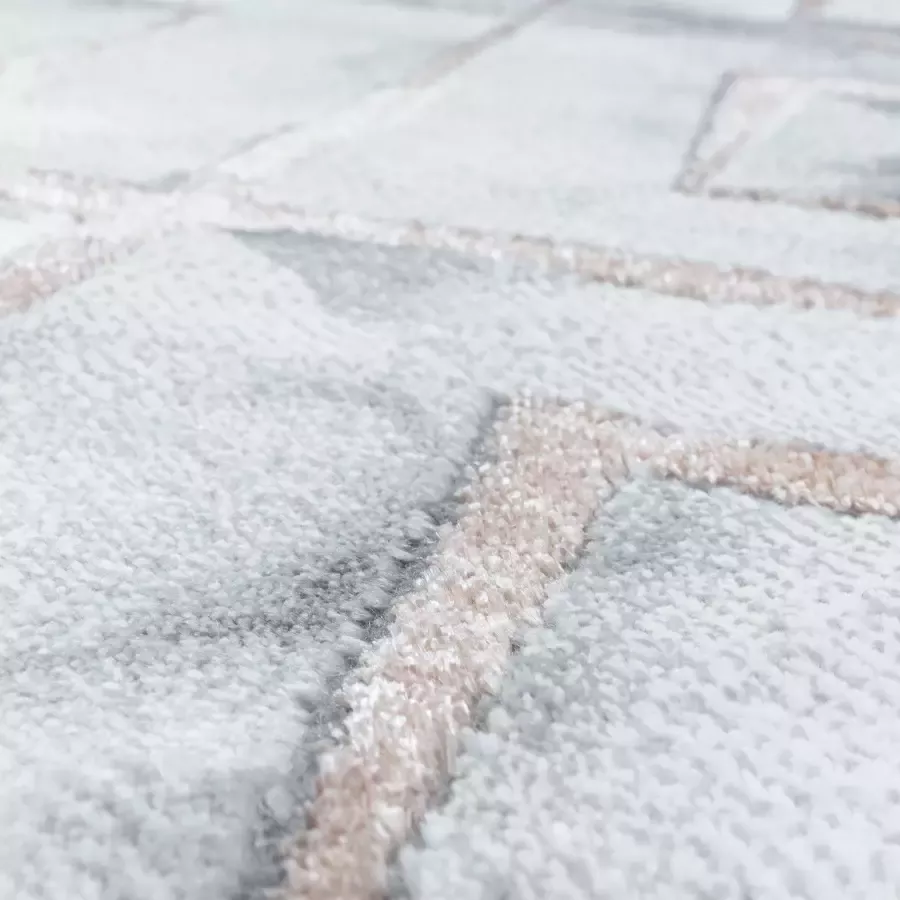 Adana Carpets Modern vloerkleed Marble Square Grijs Bruin 140x200cm - Foto 2