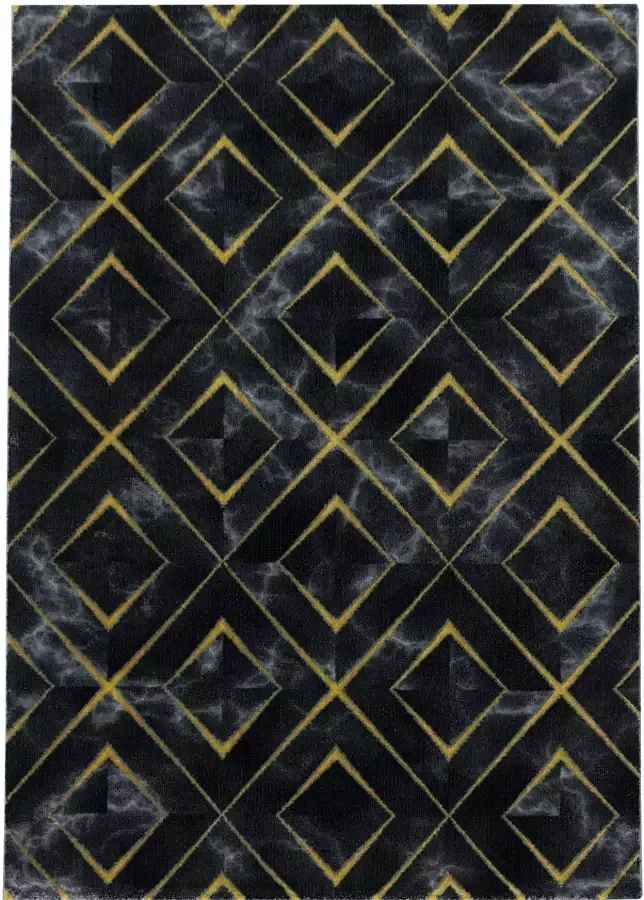 Adana Carpets Modern vloerkleed Marble Square Antraciet Goud 160x230cm - Foto 6