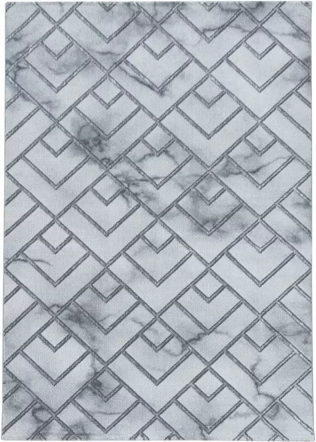 Adana Carpets Modern vloerkleed Marble Pattern Grijs Zilver 140x200cm - Foto 6